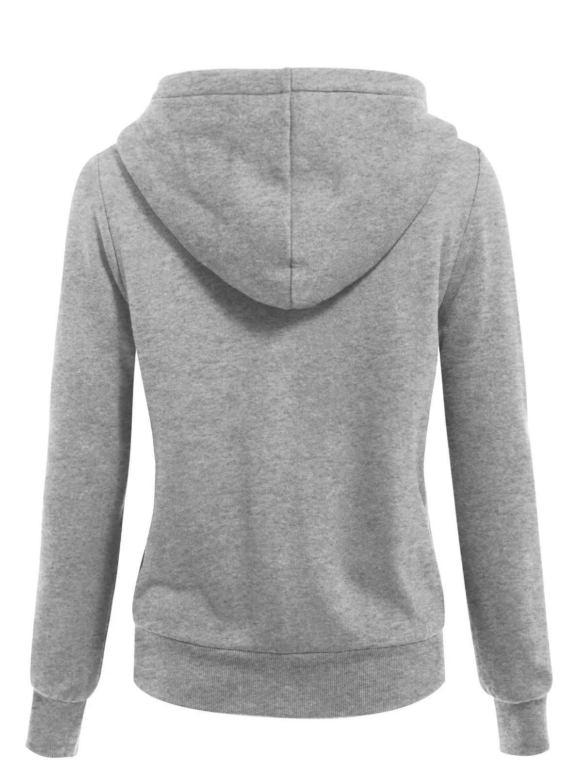 Sherpa Lining Long Sleeve Full Zip Up Cozy Hoodie Jacket Top