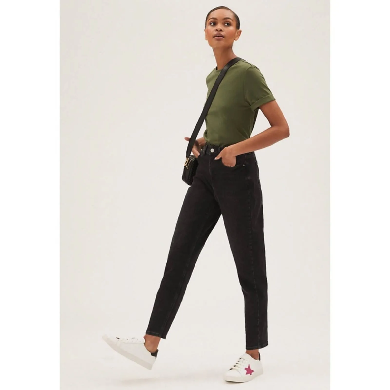 Size 12 M&S COLLECTION The Mom Jeans Black