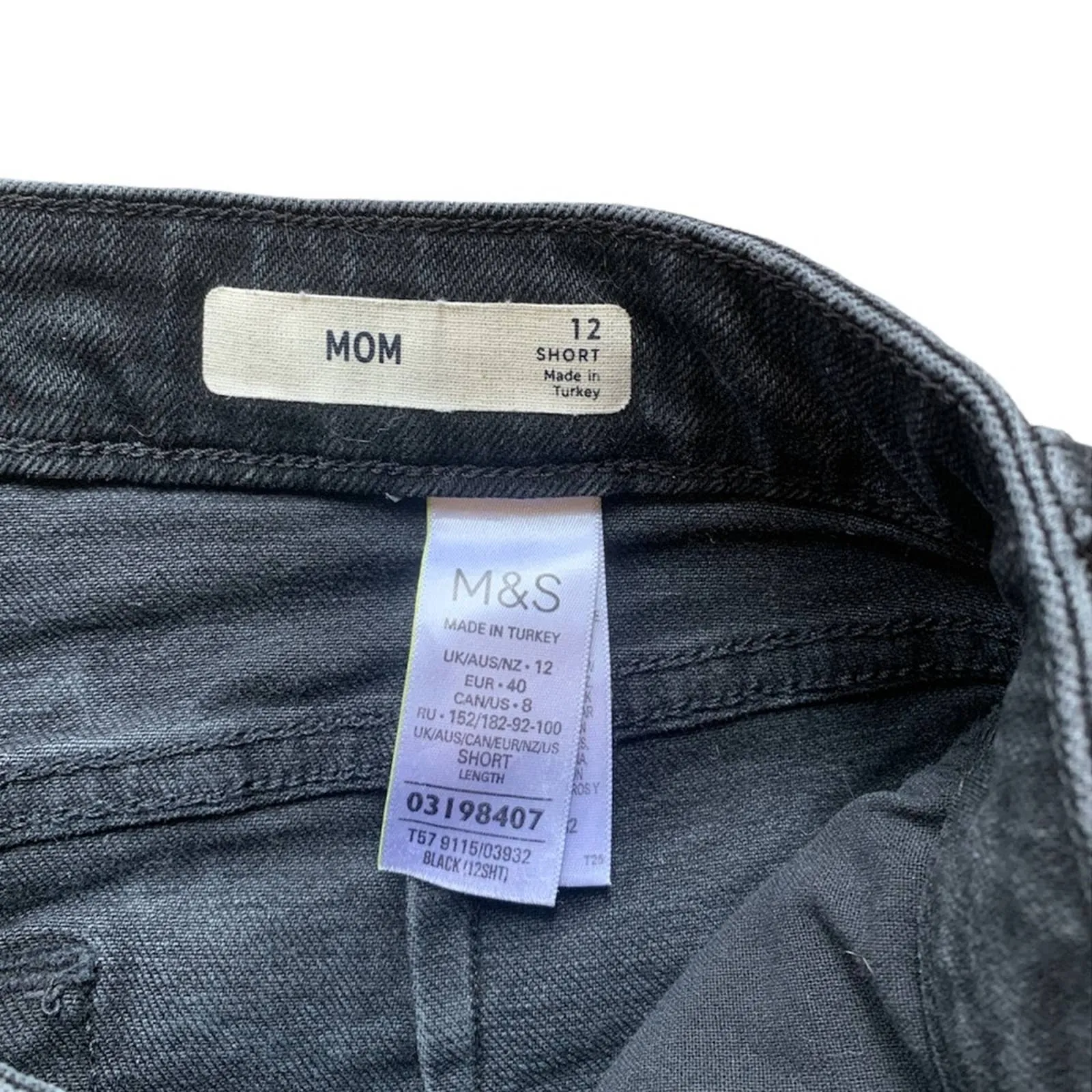 Size 12 M&S COLLECTION The Mom Jeans Black