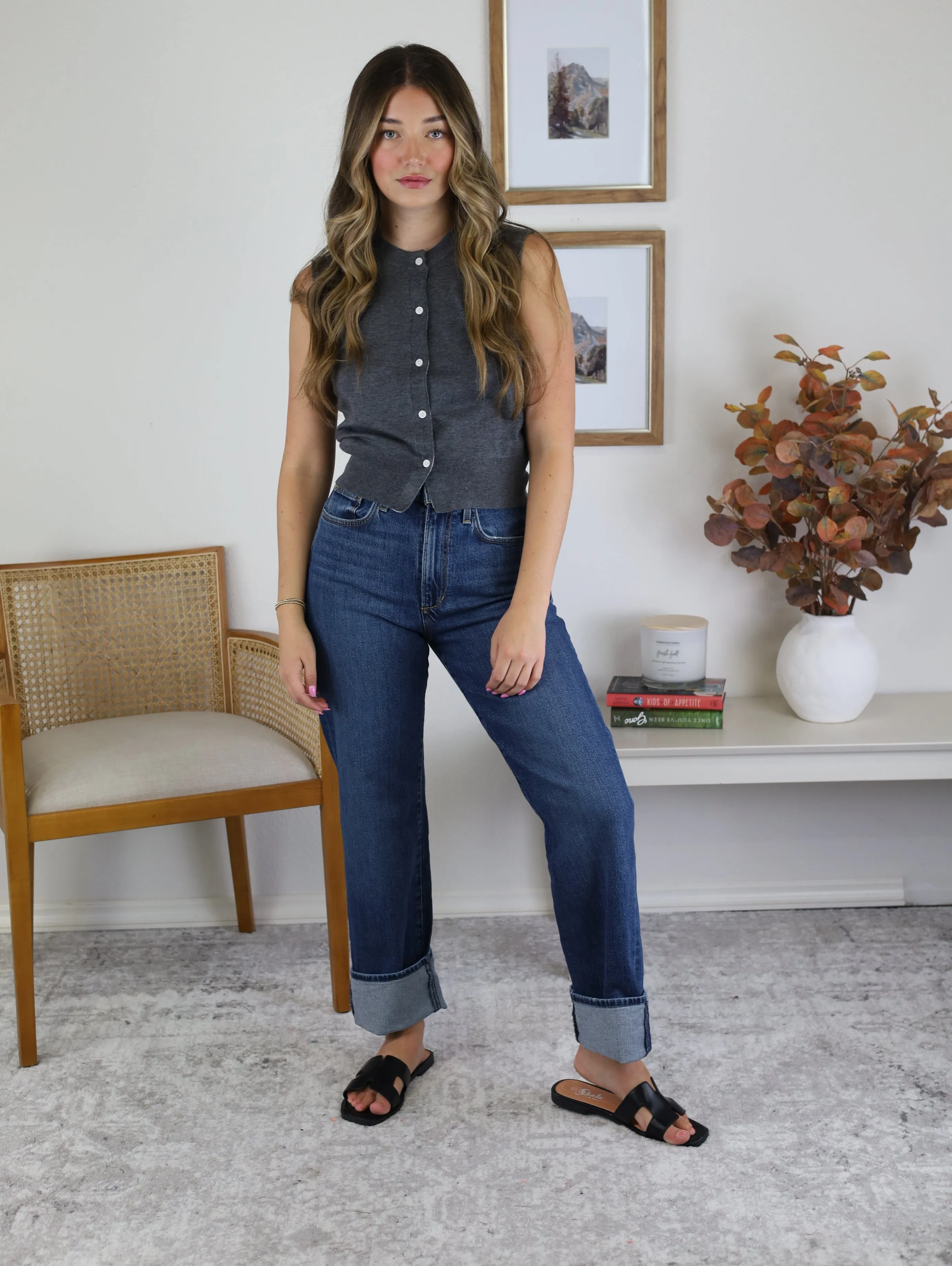 Sonja Button Up Knitted Vest - Sale
