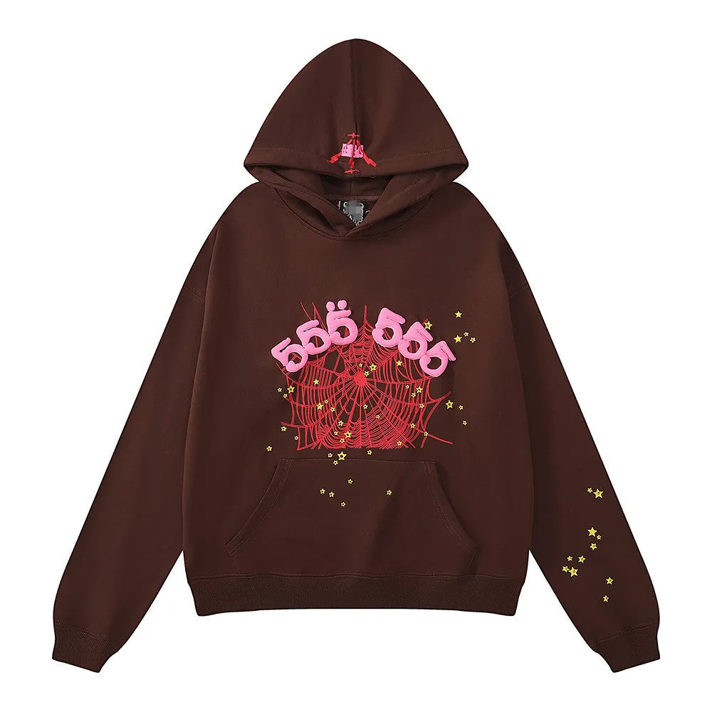 Sp5der Hoodie Spider Web Letters Puff Print