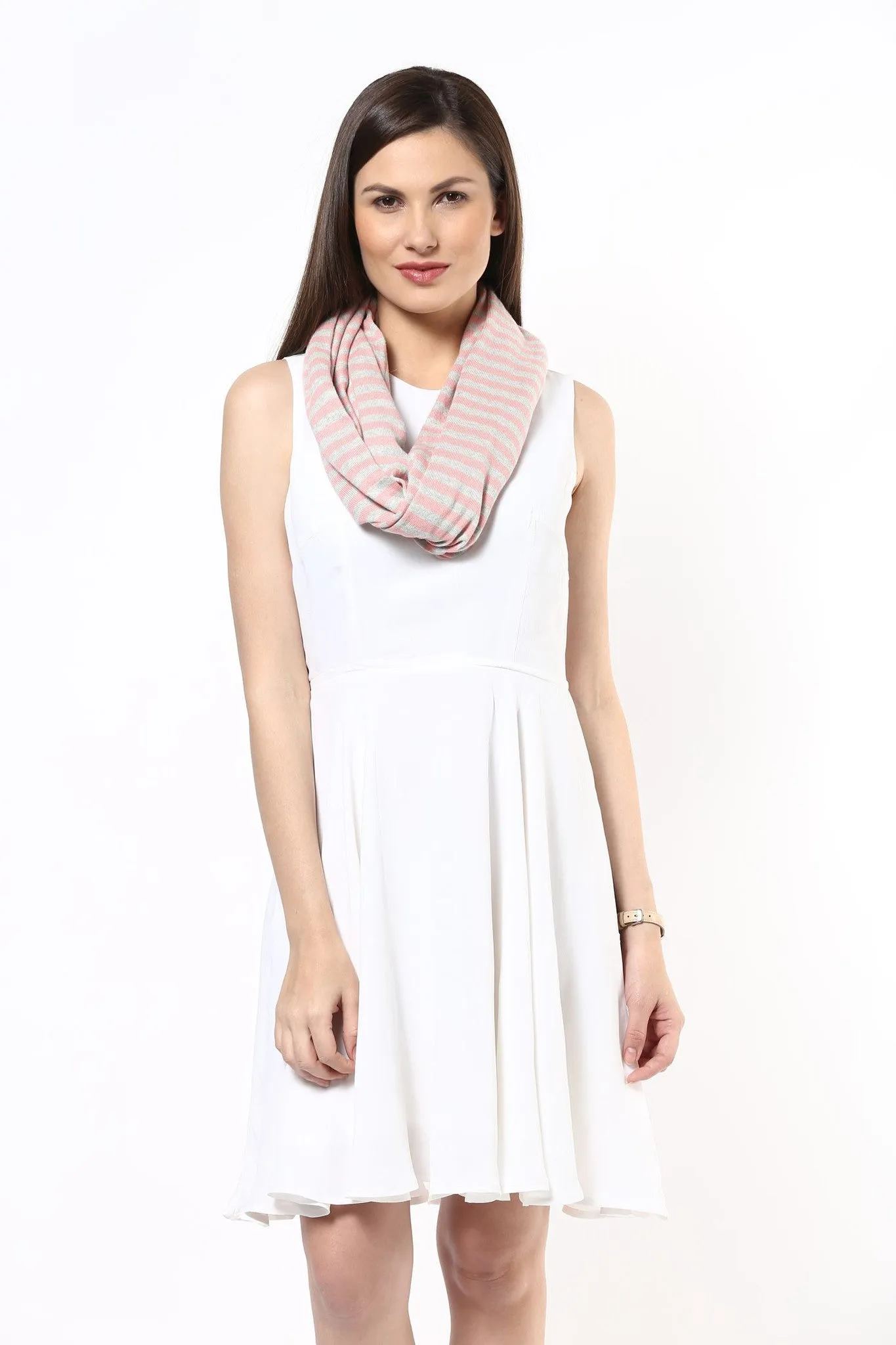 Spring Stripe Knitted Scarf