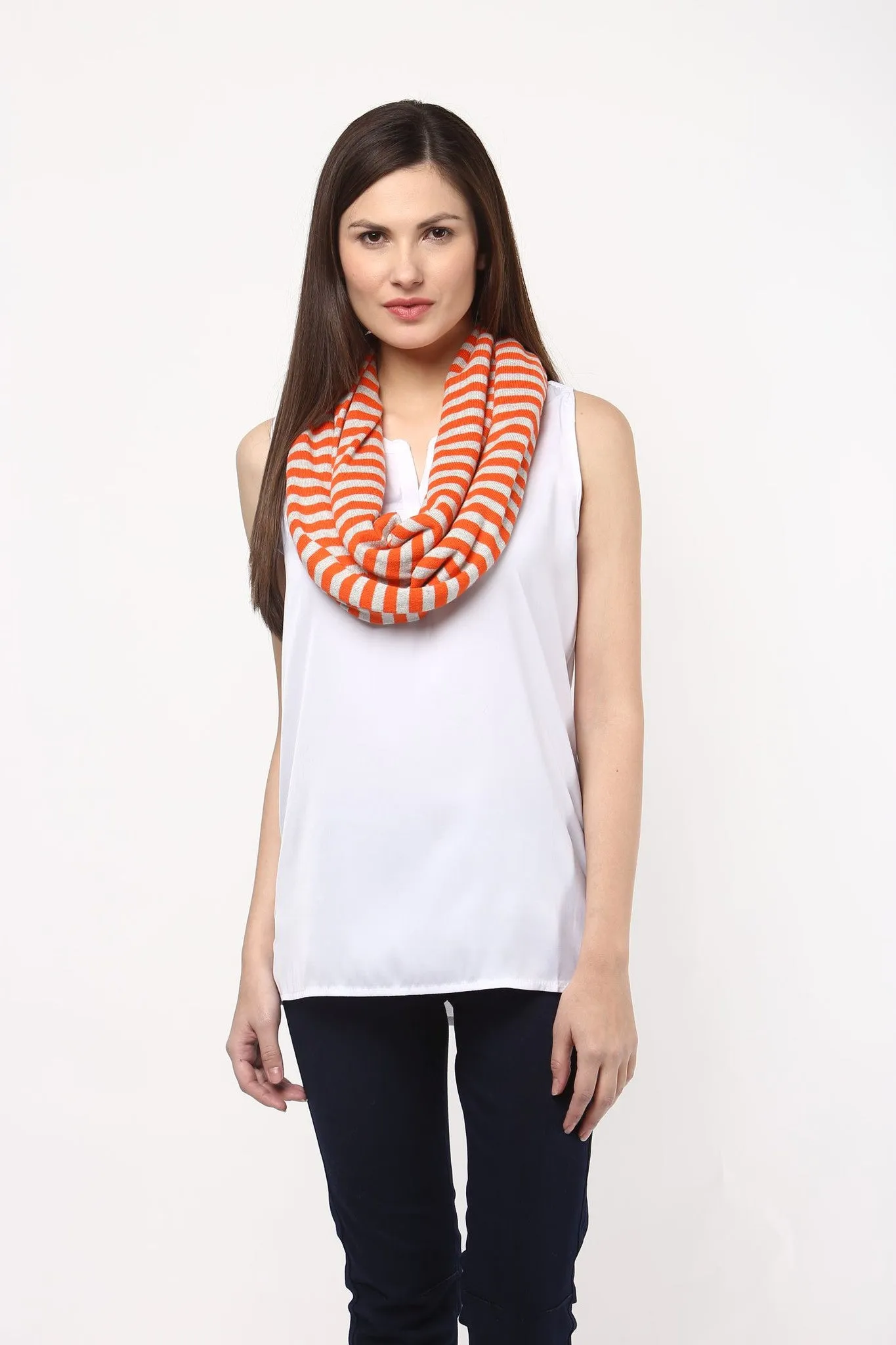 Spring Stripe Knitted Scarf