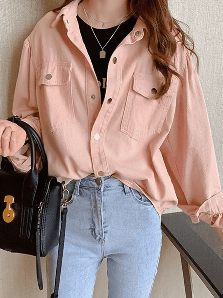 Uniwim ootd Pleated Oversized Long Sleeve Blouse