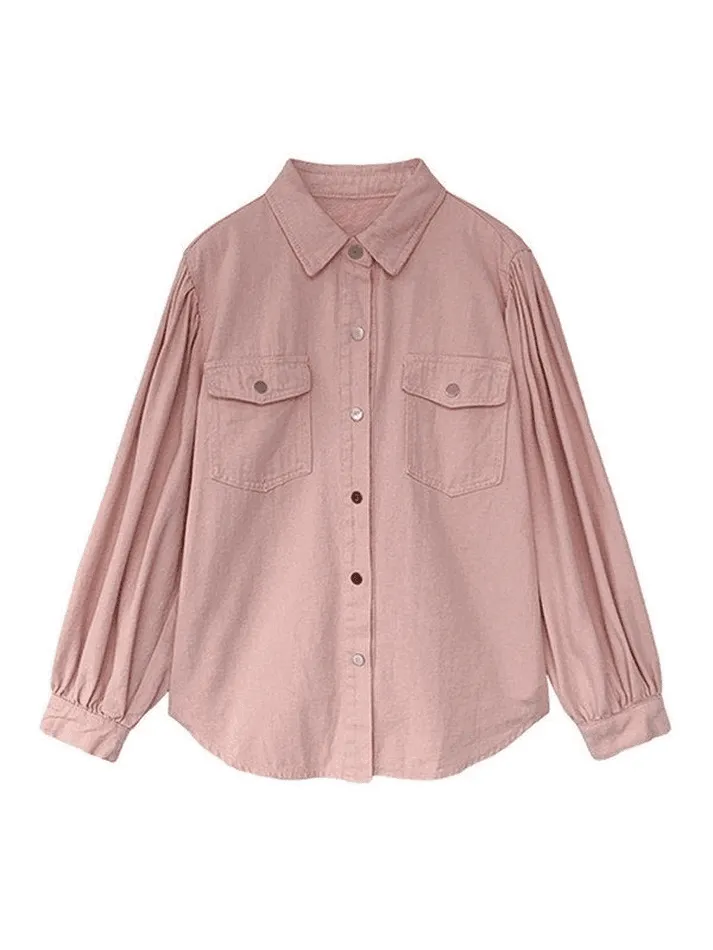 Uniwim ootd Pleated Oversized Long Sleeve Blouse
