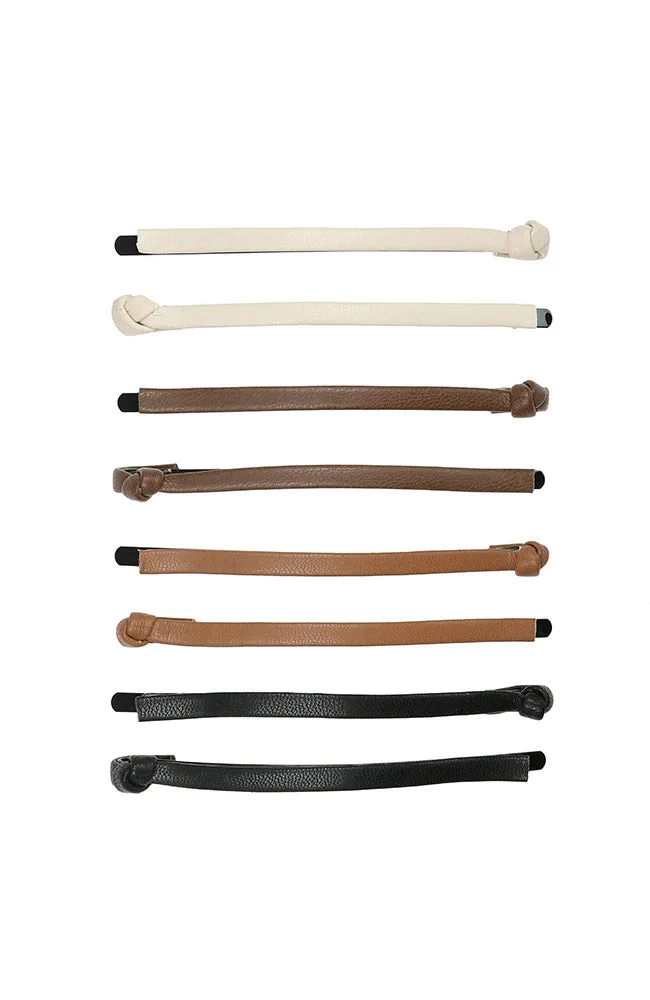 Vegan Leather Bobby Pin 8-Pack