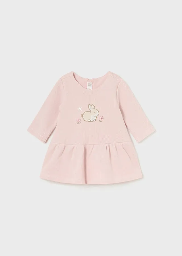 Vestito Rosa Neaonta con Gilet e Pinza