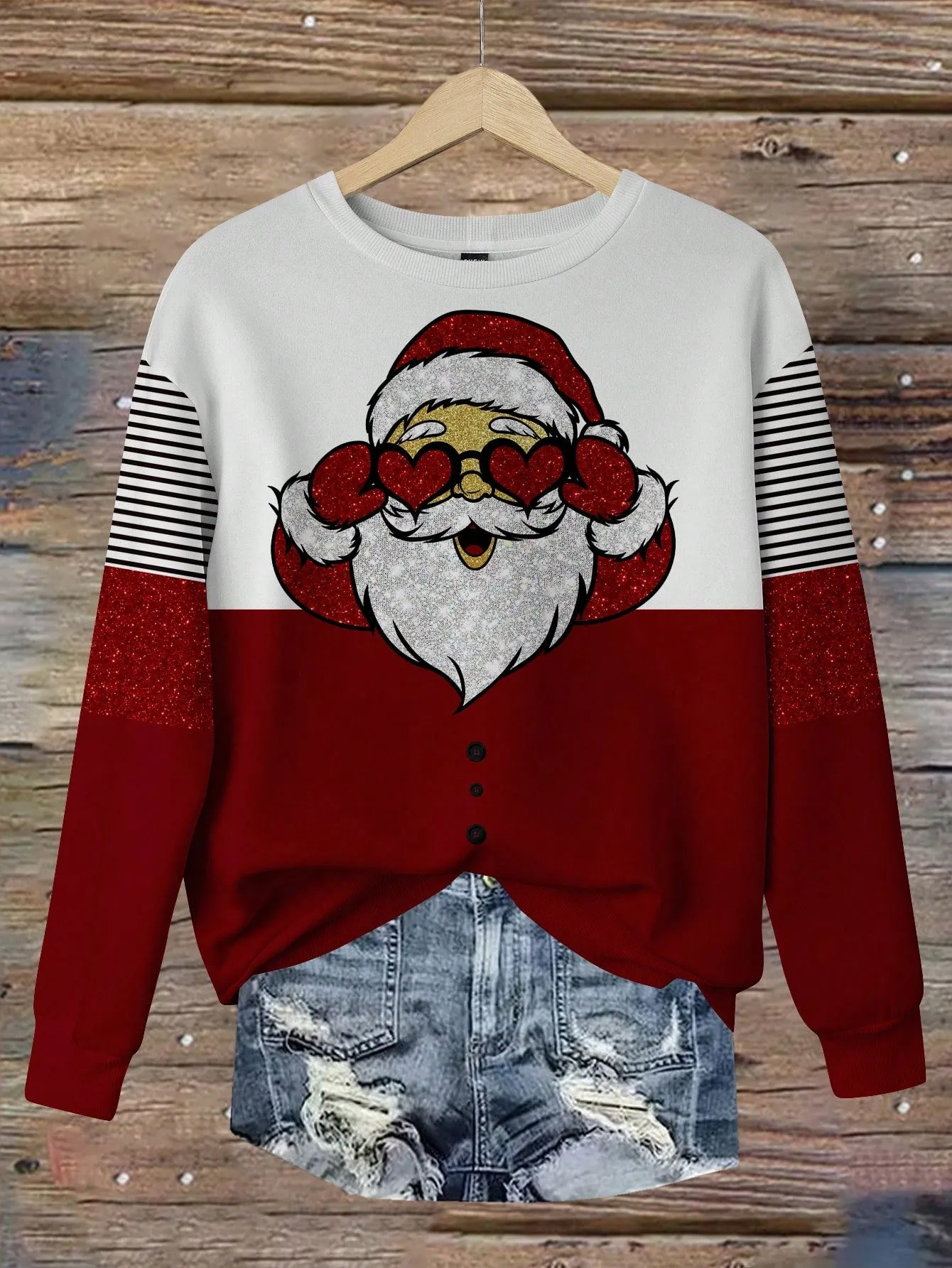 Women's camo hoodie|SHEIN LUNE Casual Minimalist All-Over Print Christmas