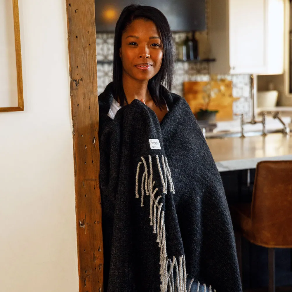 WONDER SCARF | BLACK   LIGHT GRAY