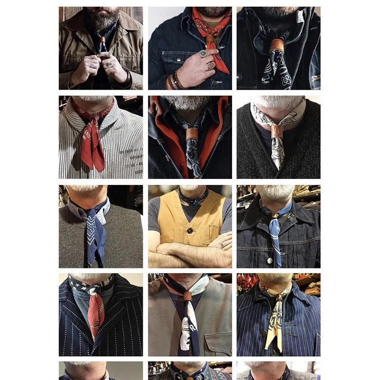 YAAGLE Vintage Leather Scarf Buckle Scarf Ring YG1170